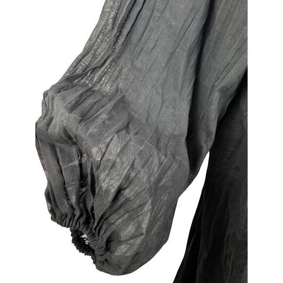 VTG Chez California lagen look crochet whimsygoth dress black sz US 8 - Picture 9 of 9